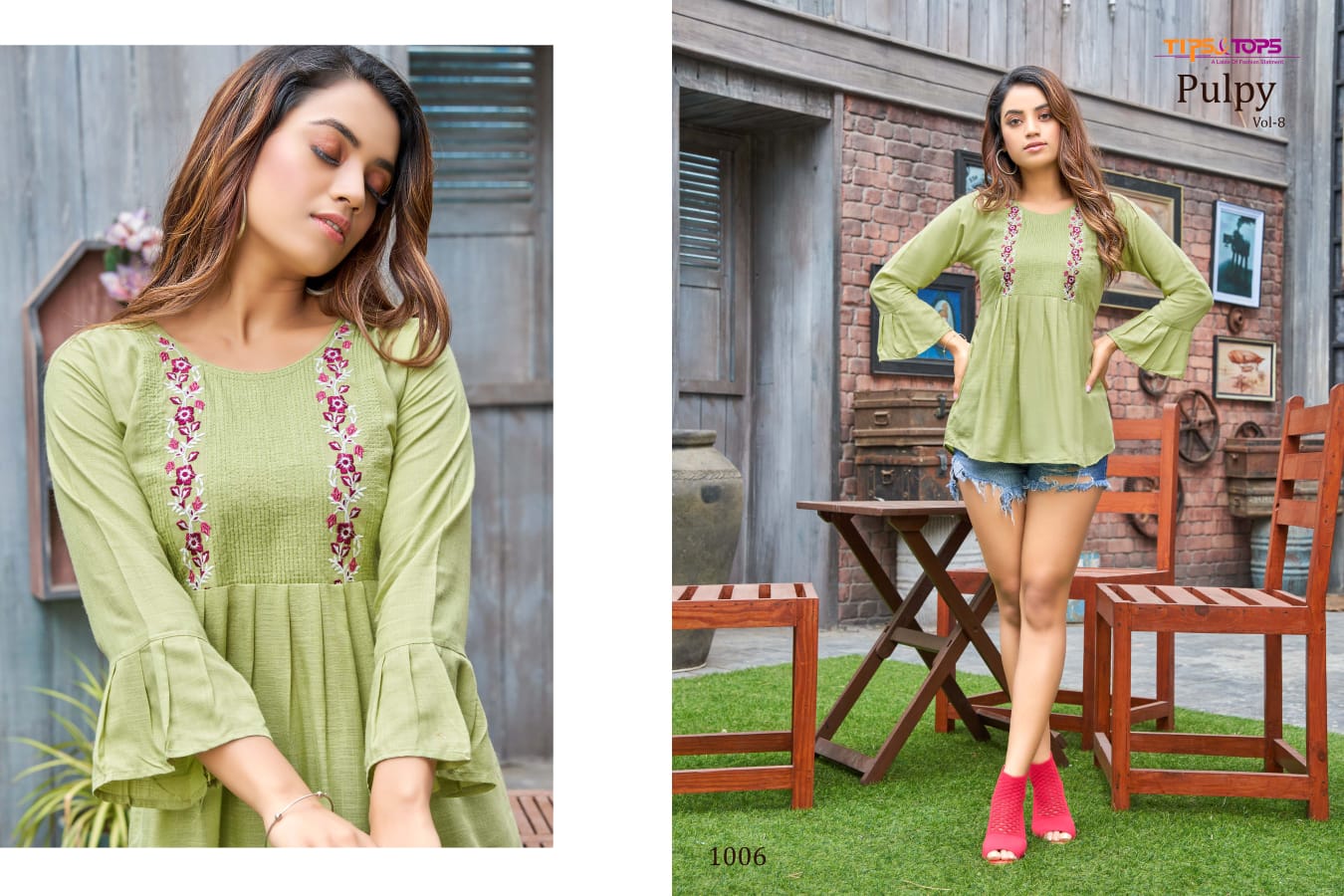 PULPY 08 Fancy Ethnic Wear Heavy Rayon Wholesale Top Collection